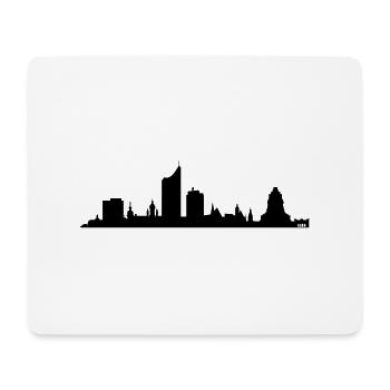 Skyline of Leipzig - Mouse Pad (horizontal) - white - Front