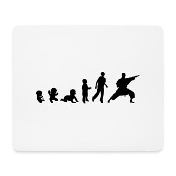 Evolution Mensch Männer Sport Karate - Mousepad (Querformat) - Weiß - Vorne