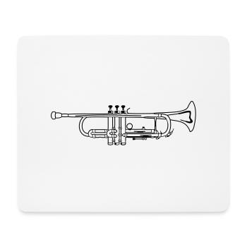 Trumpet - Mousepad (Querformat) - Weiß - Vorne