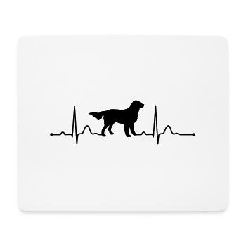 ALLEMAND CHIEN DE CAILLE HEARTBEAT Battement de cœur - Tapis de souris (format paysage) - blanc - Devant
