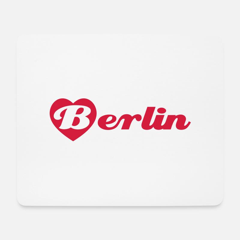 I love Berlin - Mousepad (Querformat) - Weiß