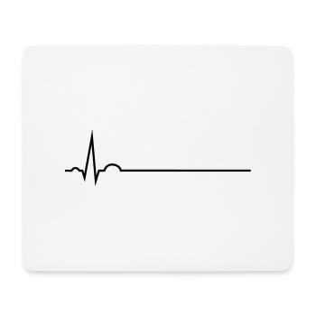 EKG mit Namenslinie lang - Mousepad (Querformat) - Weiß - Vorne