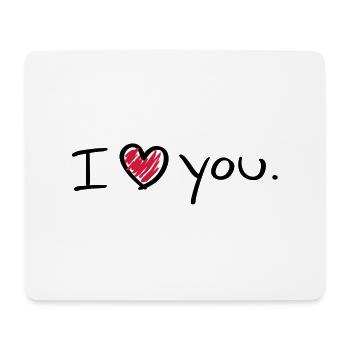 i_love_you_a__f2 - Tapis de souris (format paysage) - blanc - Devant