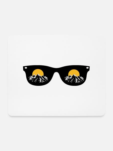 Berge - Mousepad (Querformat) - Weiß