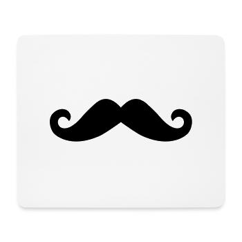 Handlebar mustache - Mouse Pad (horizontal) - white - Front