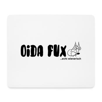 oida fux... echt wienerisch - Mousepad (Querformat) - Weiß - Vorne