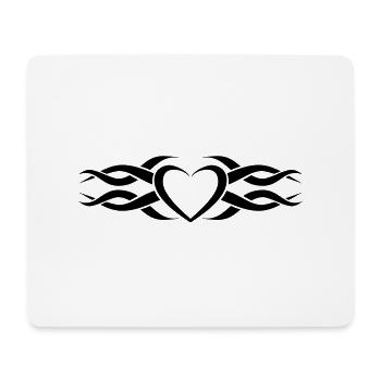 Coeur tribal - Tapis de souris (format paysage) - blanc - Devant