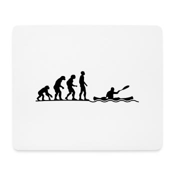 evolution of canoeing Kanu Kanuten paddeln Verein - Mousepad (Querformat) - Weiß - Vorne