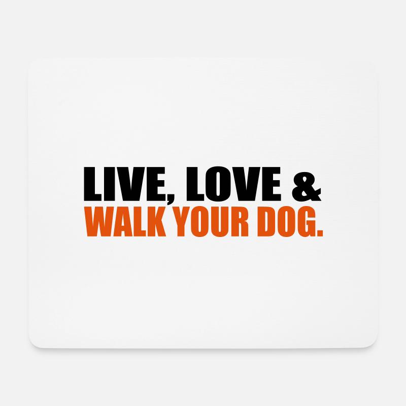 Hund - Mousepad (Querformat) - Weiß