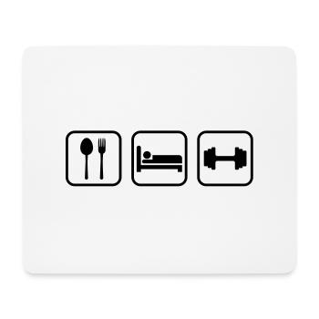 eat_sleep_gym_1__f1 - Tapis de souris (format paysage) - blanc - Devant