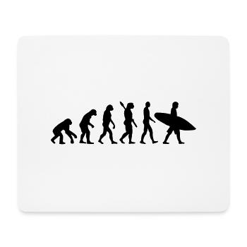 Evolution Surfen - Mousepad (Querformat) - Weiß - Vorne
