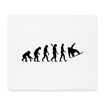 Evolution Snowboard - Mousepad (Querformat) - Weiß - Vorne