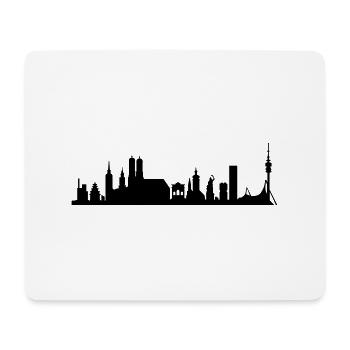 Skyline muc_neu - Mousepad (Querformat) - Weiß - Vorne