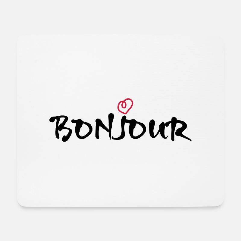 Bonjour - Mouse Pad (horizontal) - white