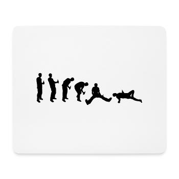 Drunk evolution - Mousepad (Querformat) - Weiß - Vorne