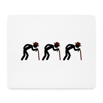 Old Man Team - Tapis de souris (format paysage) - blanc - Devant