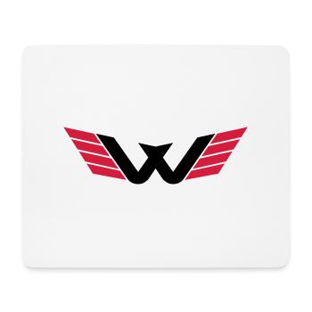 W Logo - Mousepad (Querformat) - Weiß - Vorne