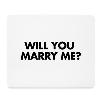 Marry Me - Tapis de souris (format paysage) - blanc - Devant
