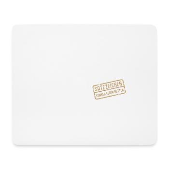 Wir essen jetzt Opa Satzzeichen Grammatik Sprache - Mousepad (Querformat) - Weiß - Vorne