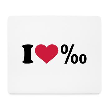 I love Alcool - Tapis de souris (format paysage) - blanc - Devant