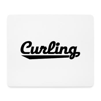 Curling - Mousepad (Querformat) - Weiß - Vorne