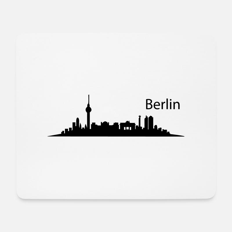 BERLIN MOTIVE – BERLIN SKYLINE – City of Berlin De - Mousepad (Querformat) - Weiß