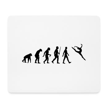 Evolution Mensch Affe Ape Human - Ballet, Tanzen - Mousepad (Querformat) - Weiß - Vorne