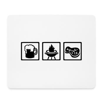 Griller - Tapis de souris (format paysage) - blanc - Devant
