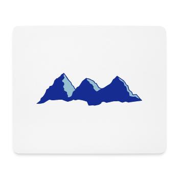 montagne montagnard dessin vecteur - Tapis de souris (format paysage) - blanc - Devant