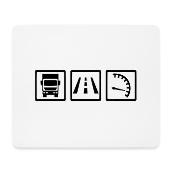 LKW - Mousepad (Querformat) - Weiß - Vorne