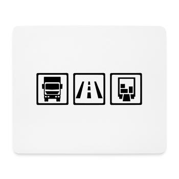 LKW - Mousepad (Querformat) - Weiß - Vorne