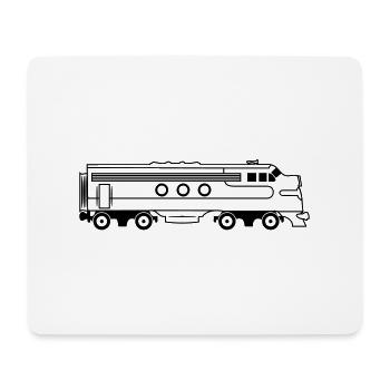 Train chemin de fer locomotive diesel - Tapis de souris (format paysage) - blanc - Devant