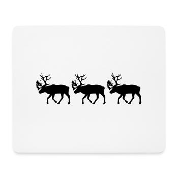 Caribou - Reindeer- xmas - Tapis de souris (format paysage) - blanc - Devant