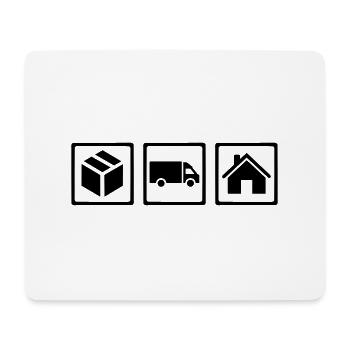 Paketbote - Mousepad (Querformat) - Weiß - Vorne