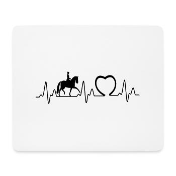 Heartbeat avec cardio dressage1 - Tapis de souris (format paysage) - blanc - Devant