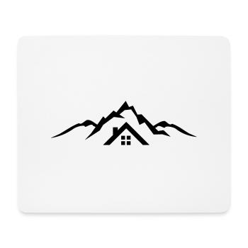 Landschaft - Berge Hütte - Mousepad (Querformat) - Weiß - Vorne