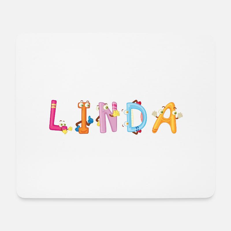Linda - Mousepad (Querformat) - Weiß