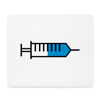 Spritze outline - Mousepad (Querformat) - Weiß - Vorne
