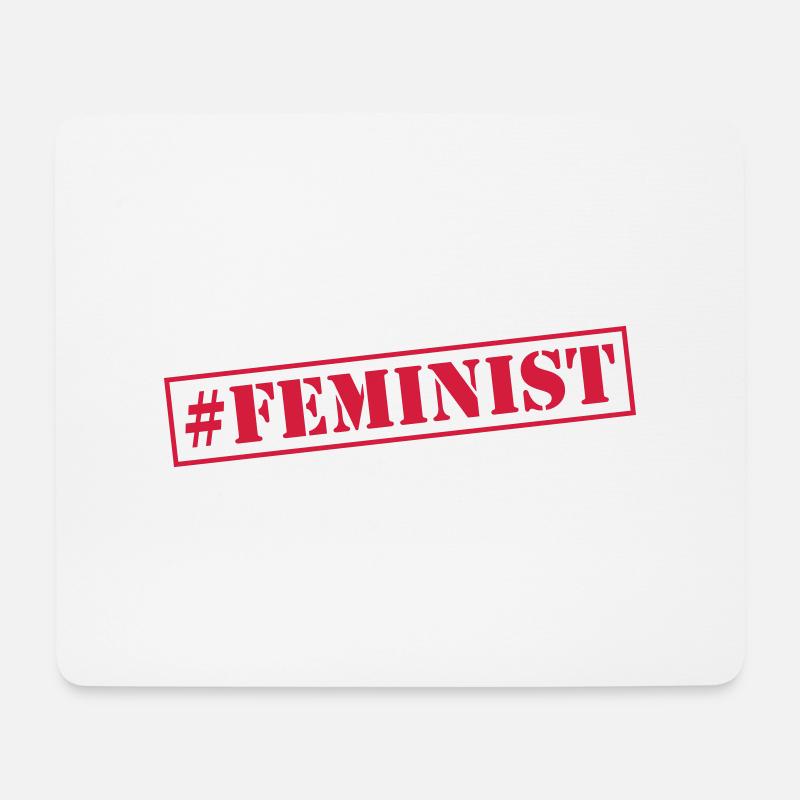 feminist - Mousepad (Querformat) - Weiß
