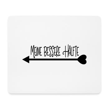 meine_bessere_haelfte_pfeil_links - Mousepad (Querformat) - Weiß - Vorne