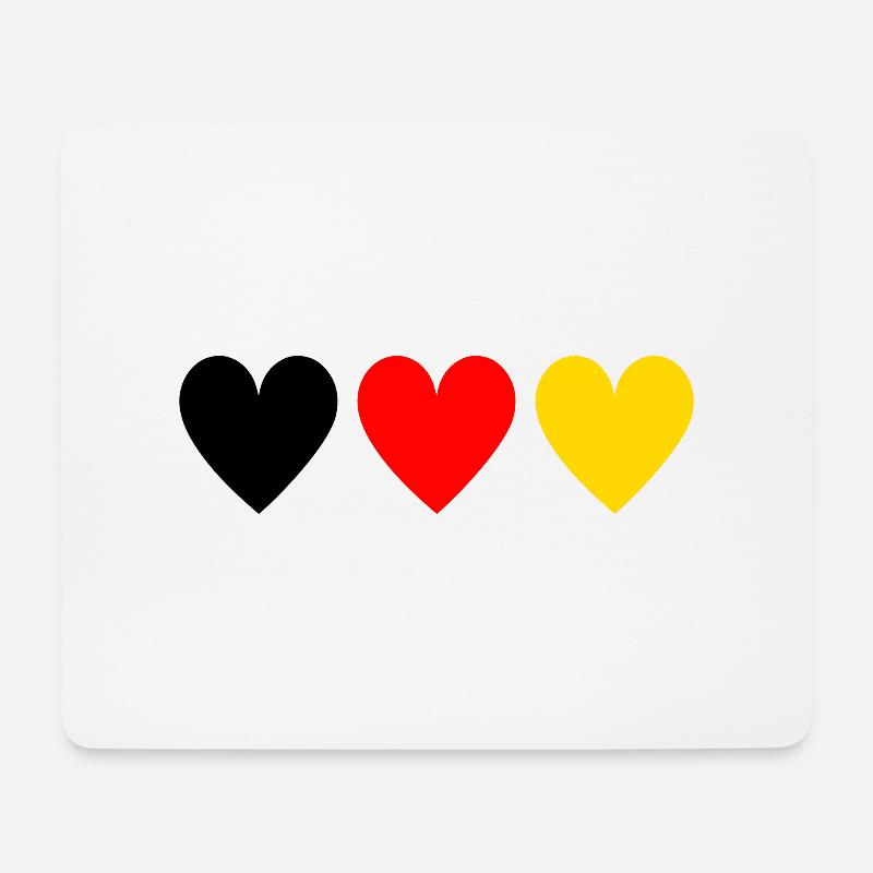 3 hearts - Germany - Mouse Pad (horizontal) - white