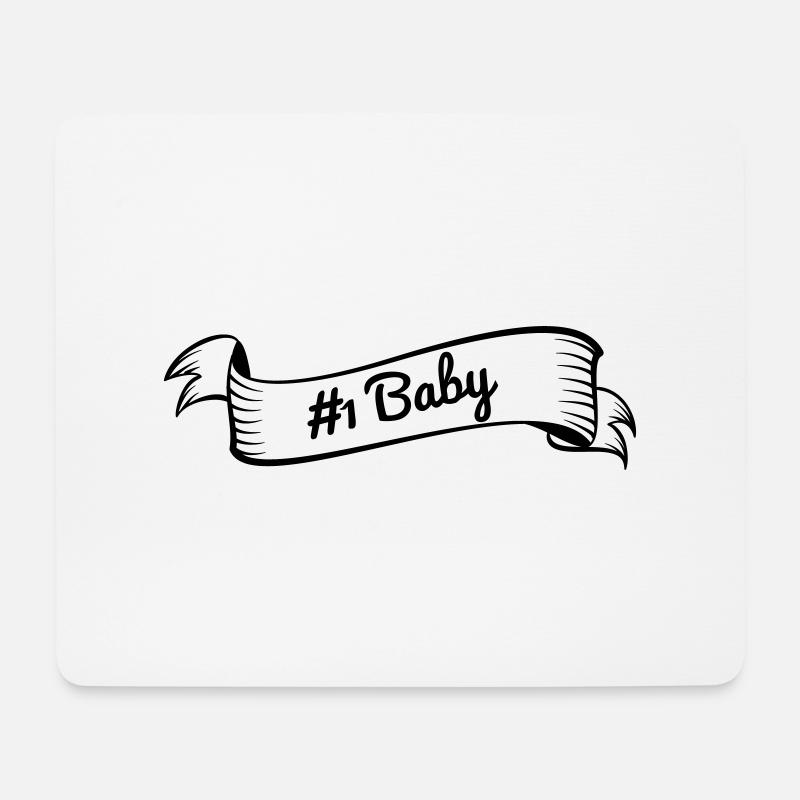 #1 baby - Mouse Pad (horizontal) - white