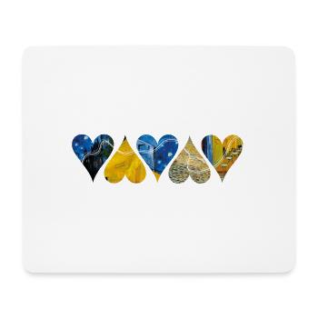 Herz - Mousepad (Querformat) - Weiß - Vorne
