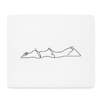Eiger, Mönch und Jungfrau - Mousepad (Querformat) - Weiß - Vorne