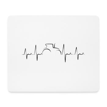 Agriculture Tractor Heartbeat Gift Trekker - Mouse Pad (horizontal) - white - Front