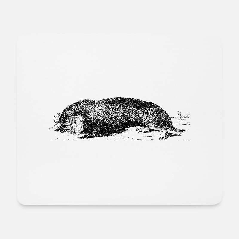 Taupe - Tapis de souris (format paysage) - blanc