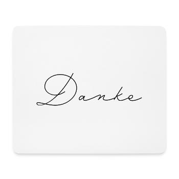 Danke - Mousepad (Querformat) - Weiß - Vorne