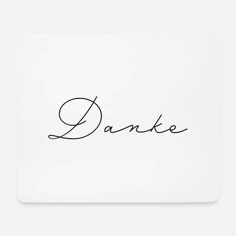 Danke - Mousepad (Querformat) - Weiß