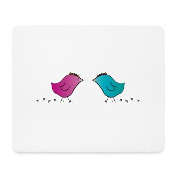 Chick Couple Love - Mouse Pad (horizontal) - white - Front