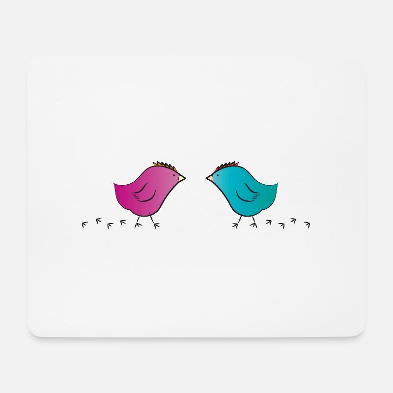 Chick Couple Love - Mouse Pad (horizontal) - white